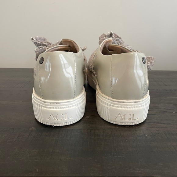 AGL Attilio Guisti Leombruni Marble Bow Slip-On Platform Sneakers EU 42 US 12 - Picture 9 of 11